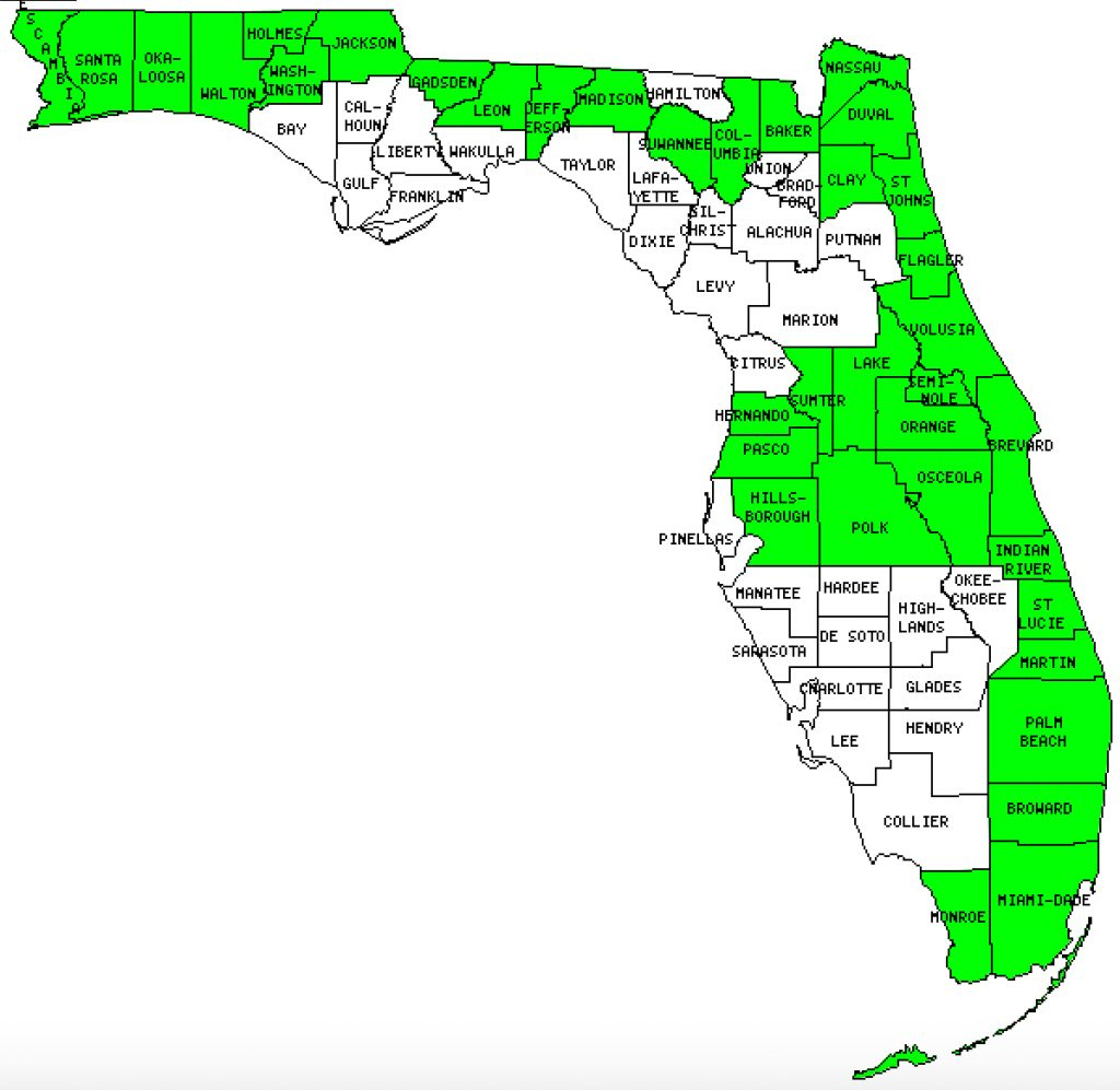 Florida County Map Florida Counties Counties In Florida Florida