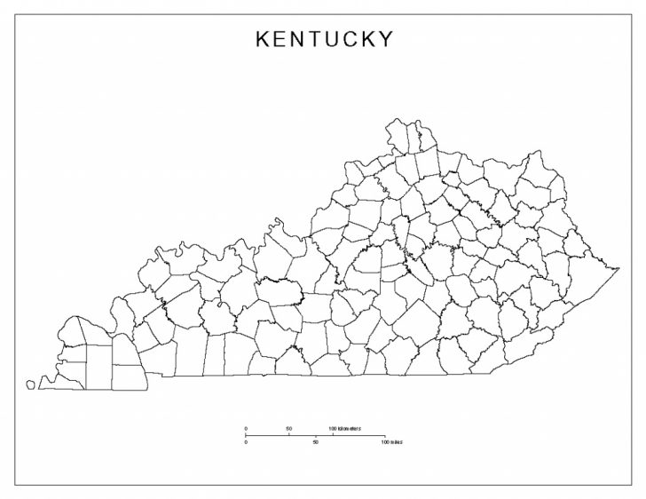 Kentucky Blank Map Printable County Maps Printable Maps