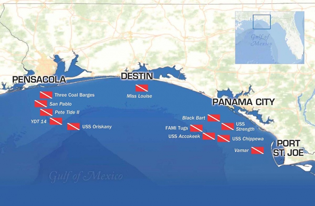 10 Best Dive Spots In Florida - National Scuba - Florida Wreck Diving Map