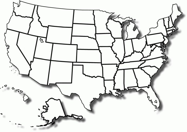 Map Of United States Outline Printable