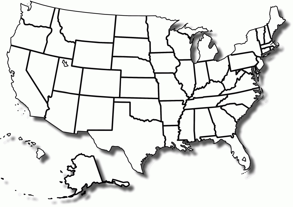 1094 Views | Social Studies K-3 | State Map, Map Outline, Blank - Map Of Us Blank Printable