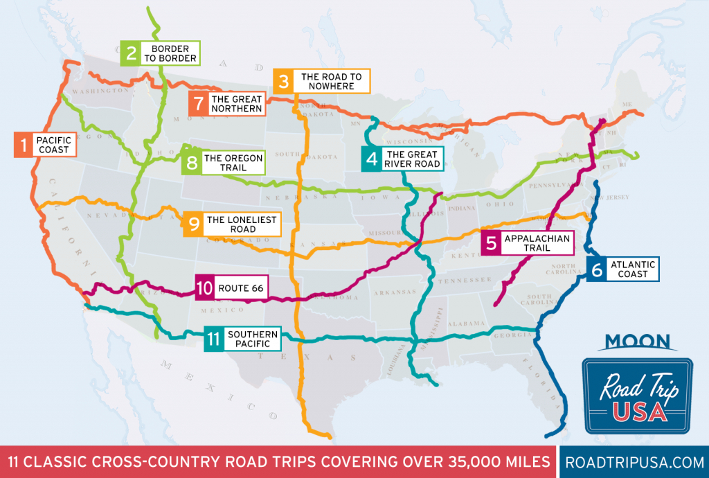 11 Epic Cross-Country American Road Trips | Road Trip Usa - California To Florida Road Trip Map