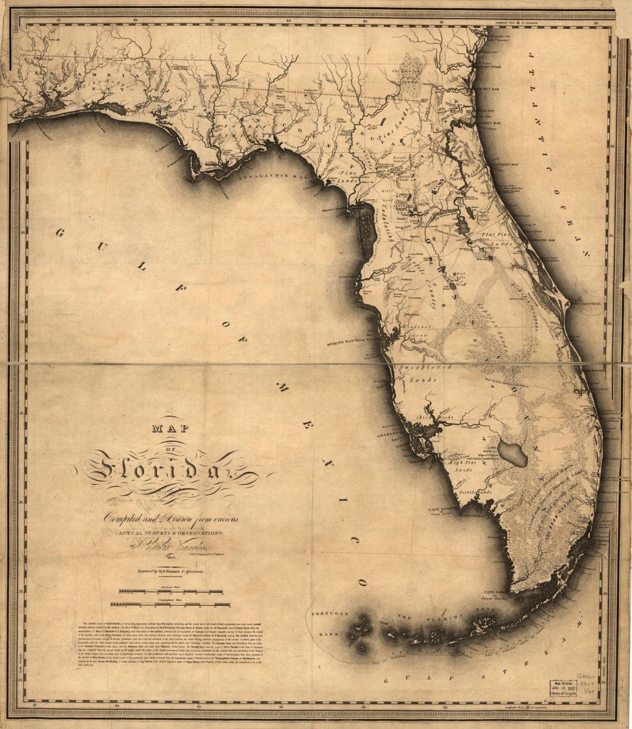 1823, Florida State Map, Florida, United States | Me Likey | Florida - Old Florida Map
