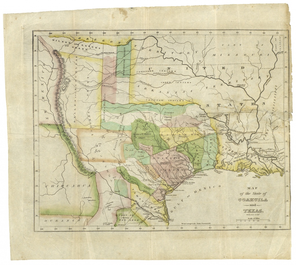 190Th Anniversary Of The Constitution Of The Free State Of Coahuila - Texas Land Office Maps