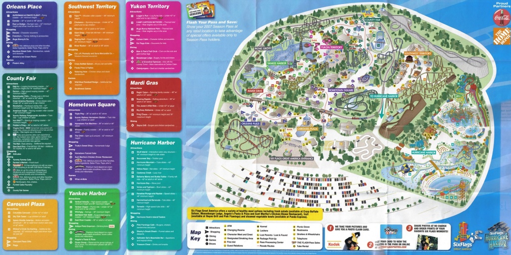 2007Parkmap Six Flags America Map 5 - World Wide Maps - Six Flags Great America Printable Park Map