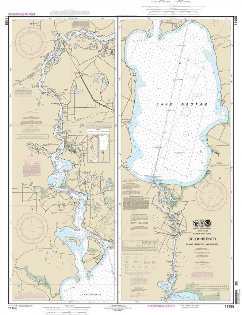 2013 Map Of St Johns River &amp;amp; Lake George Florida | Etsy - Lake George Florida Map