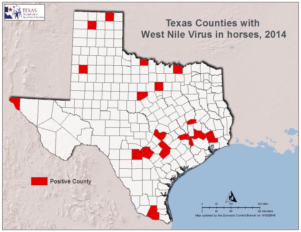 2014 Texas West Nile Virus Maps - Mountain Lions In Texas Map