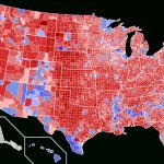 2016 Us Presidential Election Mapcounty & Vote Share – Brilliant   2016 Printable Electoral Map