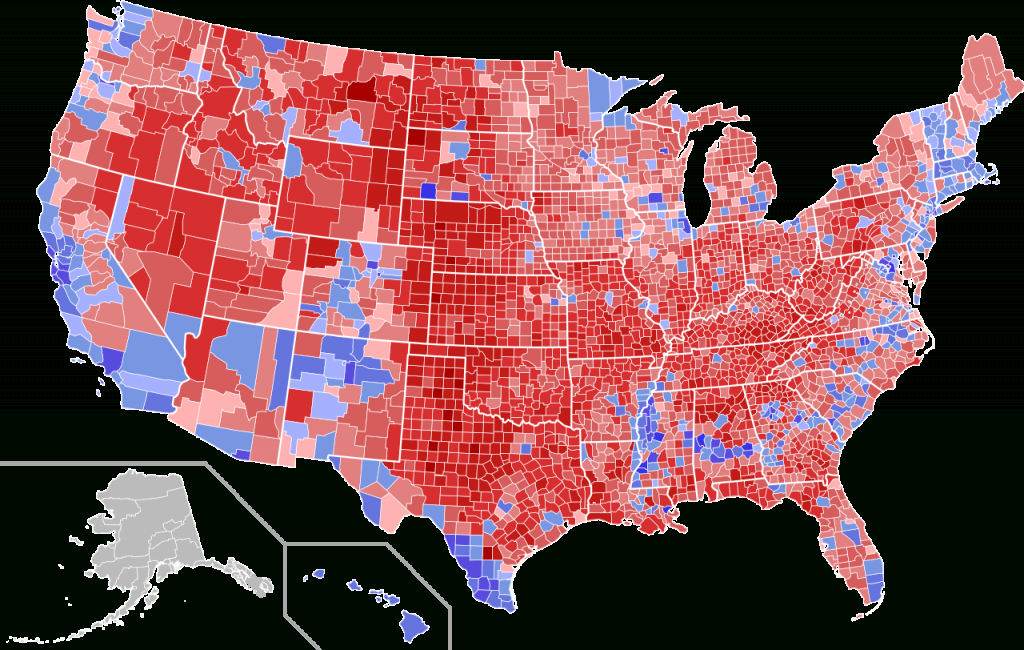 2016 Us Presidential Election Mapcounty &amp;amp; Vote Share – Brilliant - 2016 Printable Electoral Map
