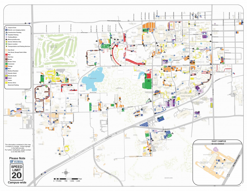 2018-19 Pdf Map - Transportation And Parking Services Transportation - Map Of Gainesville Florida Area