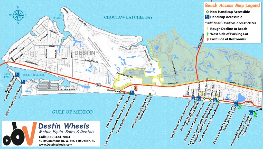 30A &amp;amp; Destin Beach Access - Destin Wheels Rentals In Destin, Fl - Florida Map Destin Fl