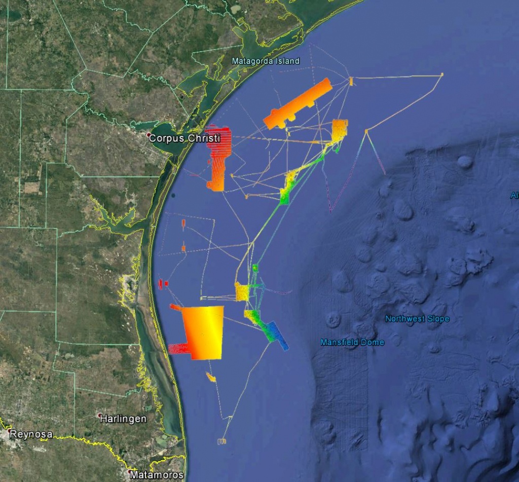 3D Galveston Texas Offshore - Strikelines Fishing Charts - Texas Offshore Fishing Maps