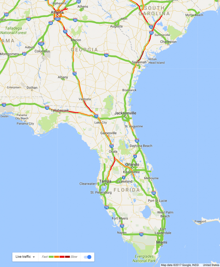 4 Maps That Show The Gigantic Hurricane Irma Evacuation | Wired - Florida Traffic Map
