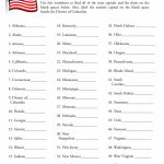 50+States+And+Capitals+Worksheet | School | States, Capitals   Blank States And Capitals Map Printable