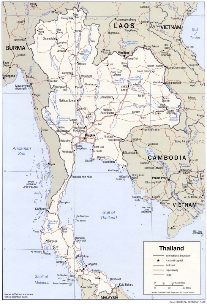 6 Free Maps Of Thailand - Asean Up - Printable Map Of Thailand