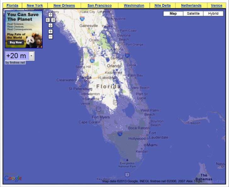 Map Of Florida After Sea Level Rise