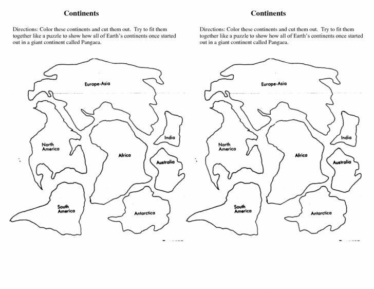 7 Continents Map Printable
