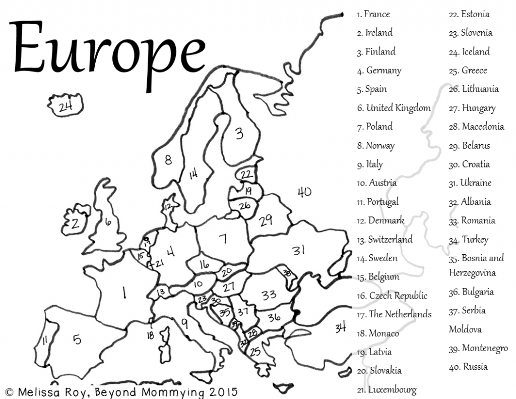 A European Learning Adventure | Printables/downloads | European Map - Map Of Europe For Kids Printable