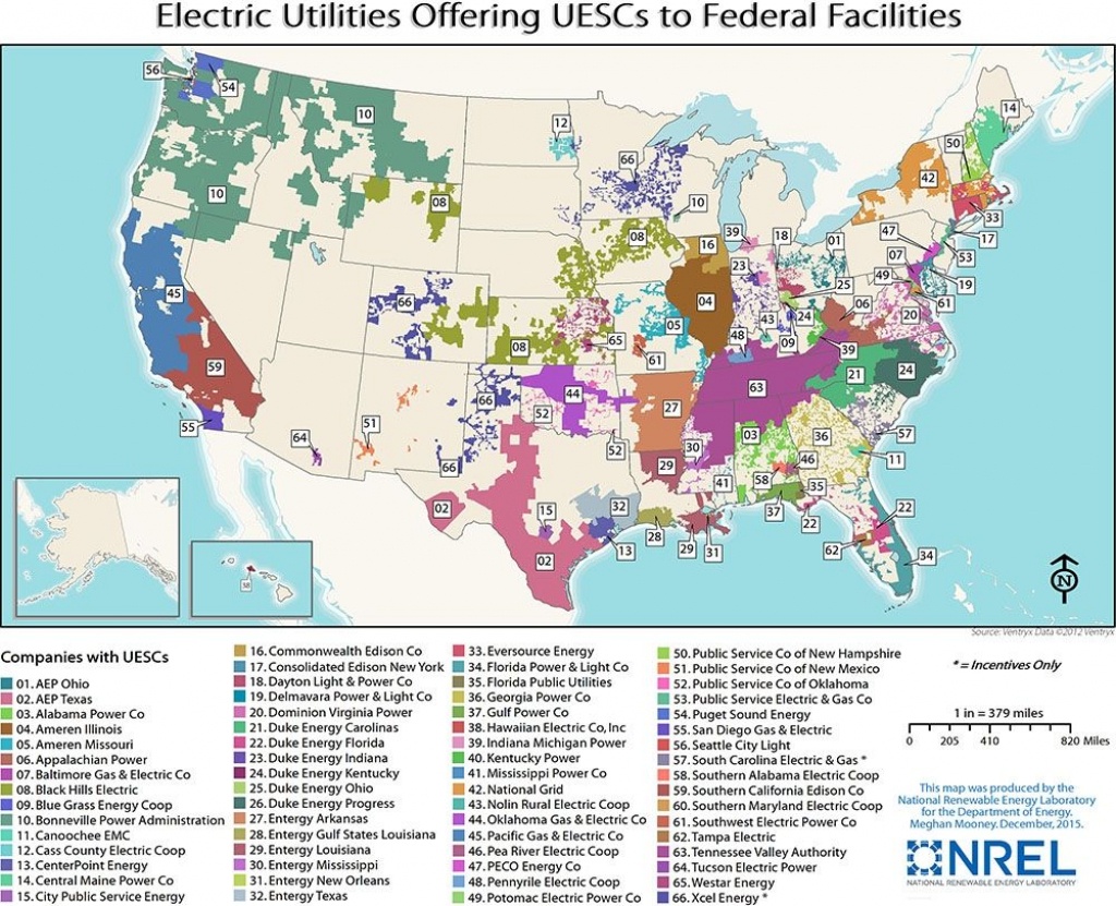 A Map Of The United States Shows The Locations Of Electric Utilities ...