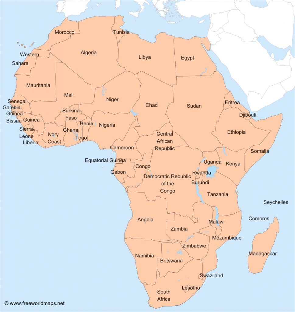 Printable Map Of Africa With Countries Labeled Printable Maps