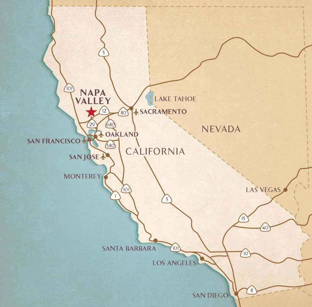 Airports Near Napa Valley | Transportation &amp;amp; Flight Information - Napa California Map
