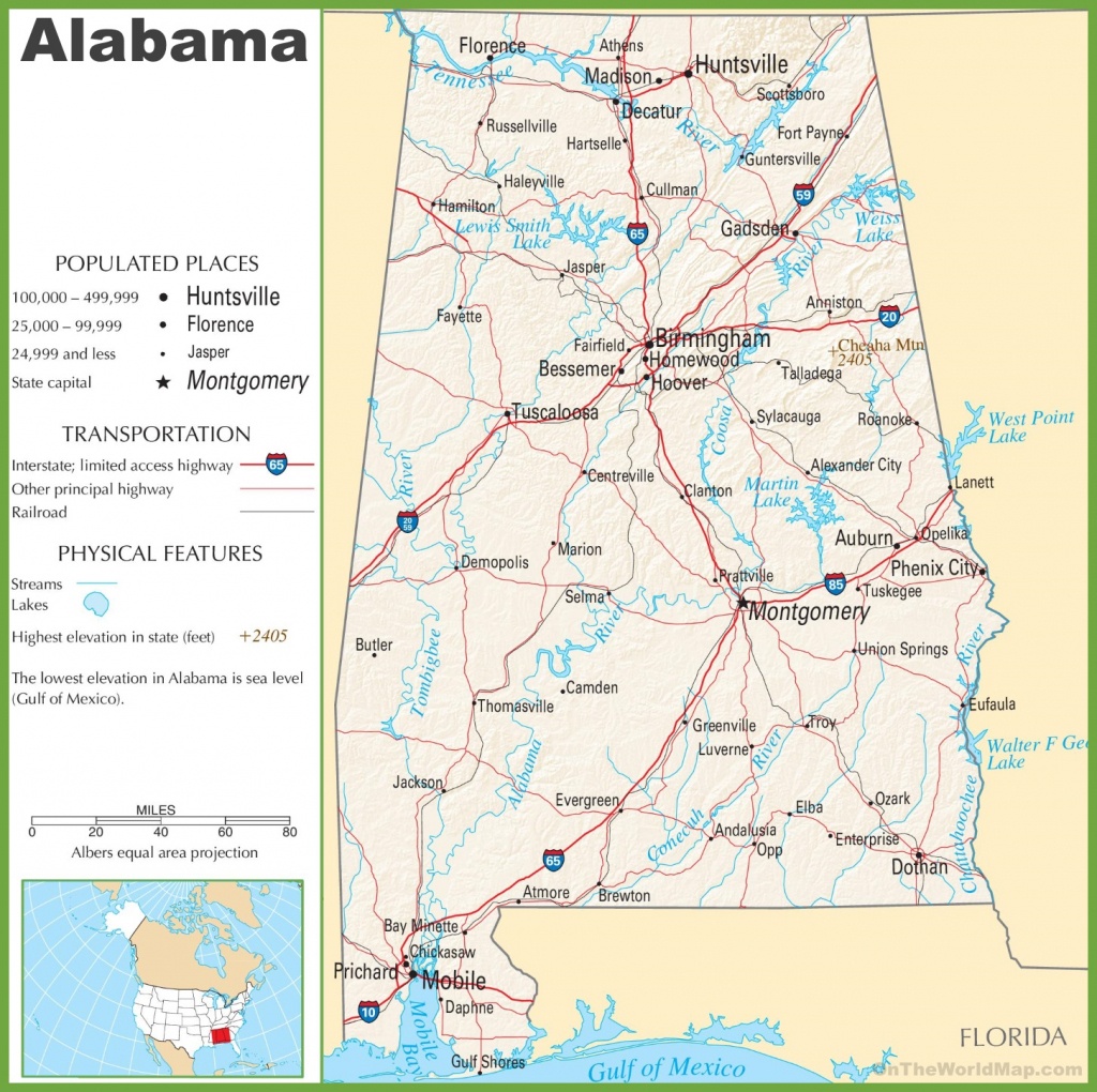 Alabama State Maps | Usa | Maps Of Alabama (Al) - Printable Alabama Road Map