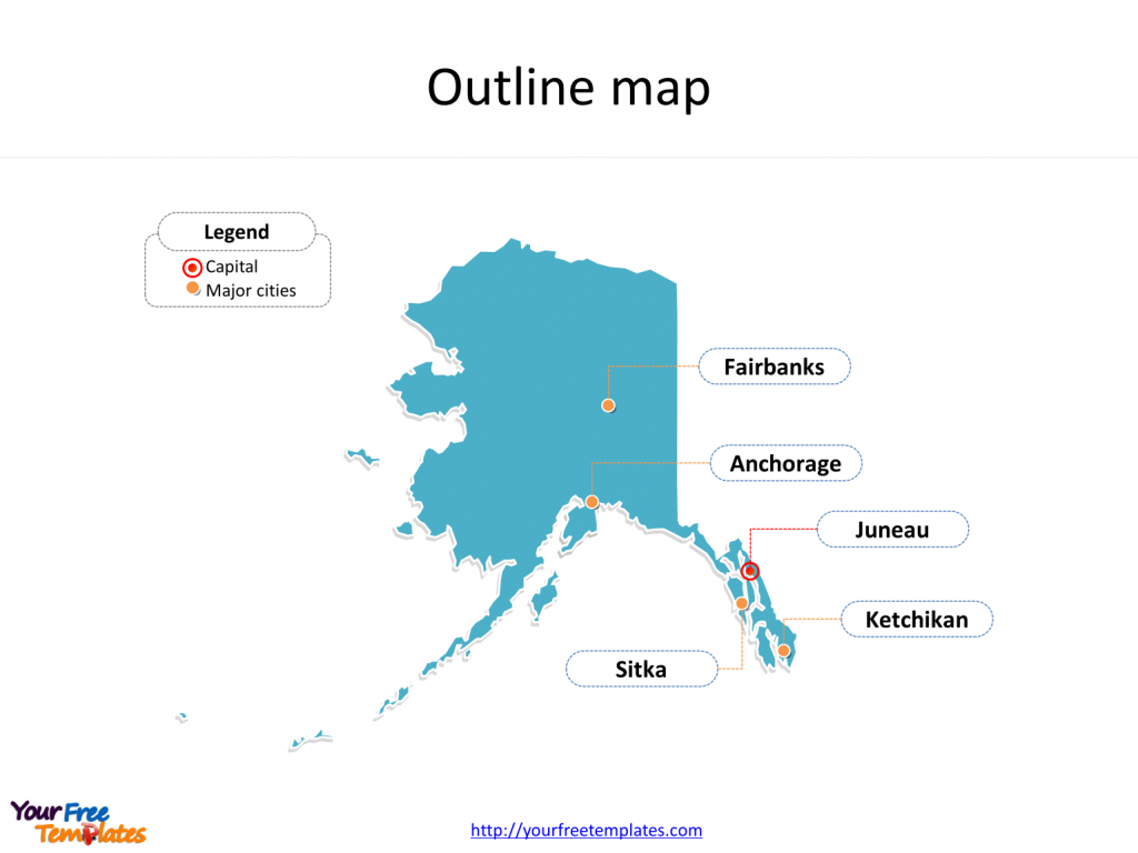 Alaska Maps Online Powerpoint Templates - Free Powerpoint Templates - Free Printable Map Of Alaska