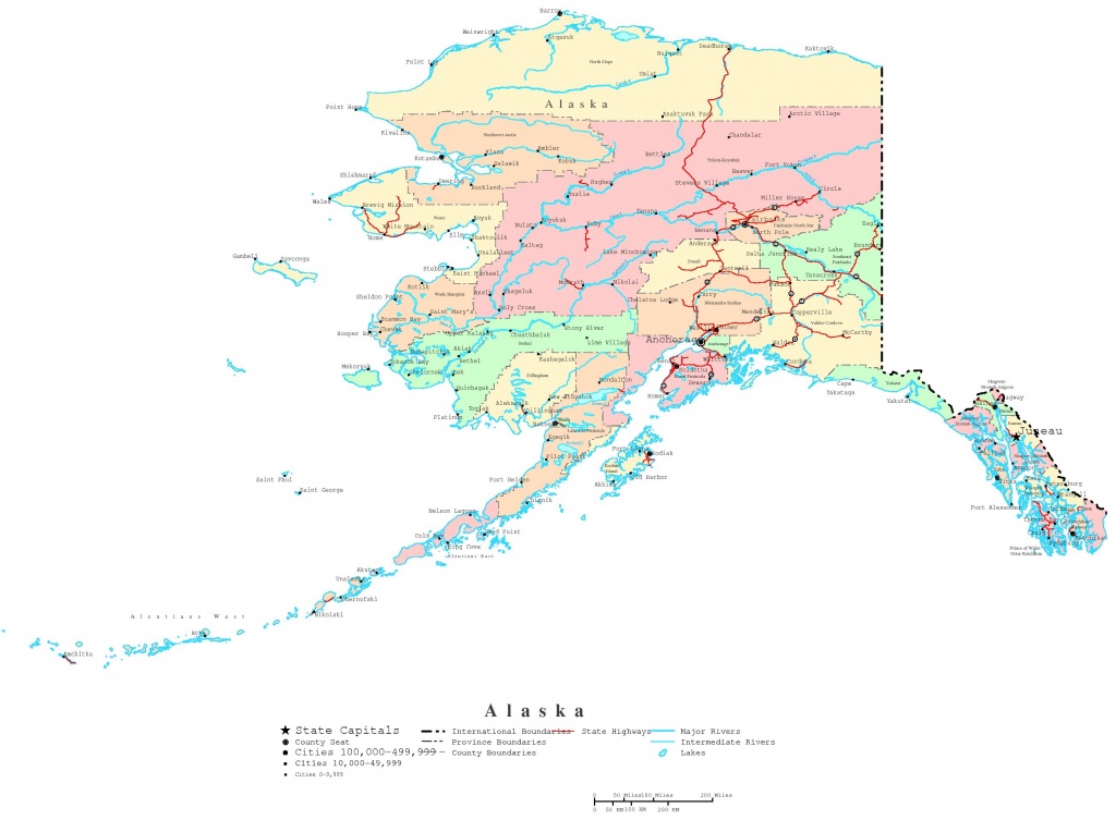 Alaska Printable Map - Printable Map Of Alaska
