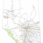 Alberta Highway Map   Printable Alberta Road Map