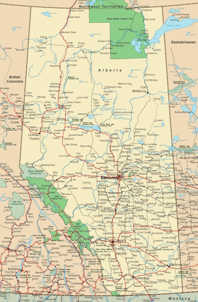 Alberta Road Map - Printable Alberta Road Map