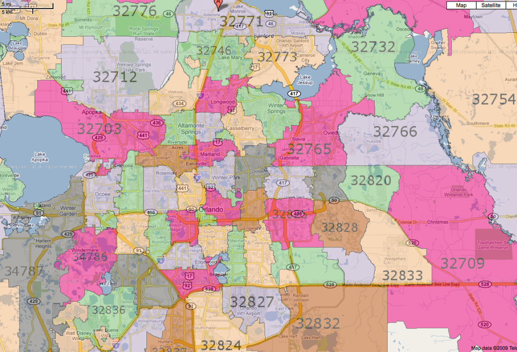 All Orlando Zip Codes | [Map] - Map Of Lake Mary Florida And Surrounding Areas