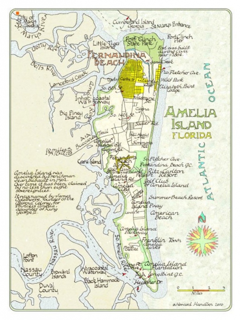 Amelia Island Florida In Two Sizes | Etsy - Amelia Island Florida Map