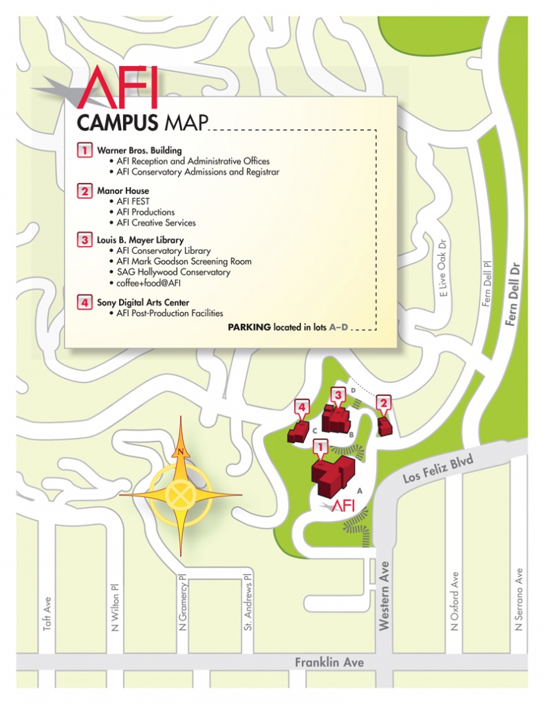 American Film Institute - Afi Conservatory Campus Map And Directions - California Institute Of The Arts Campus Map