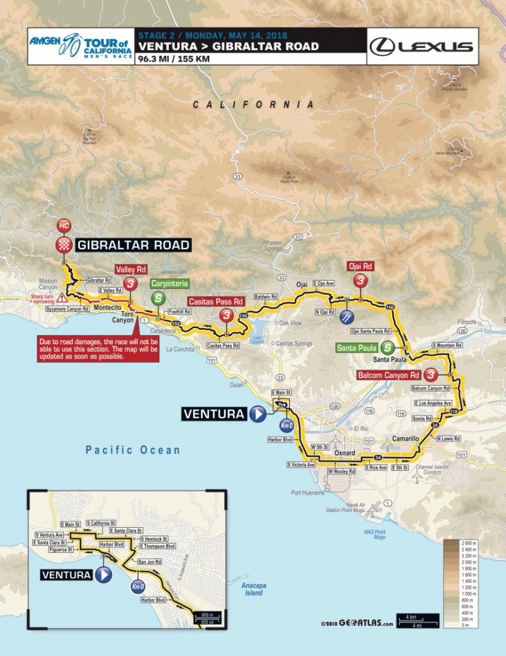 Tour Of California 2018 Map