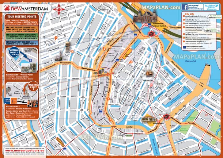 Printable Tourist Map Of Amsterdam