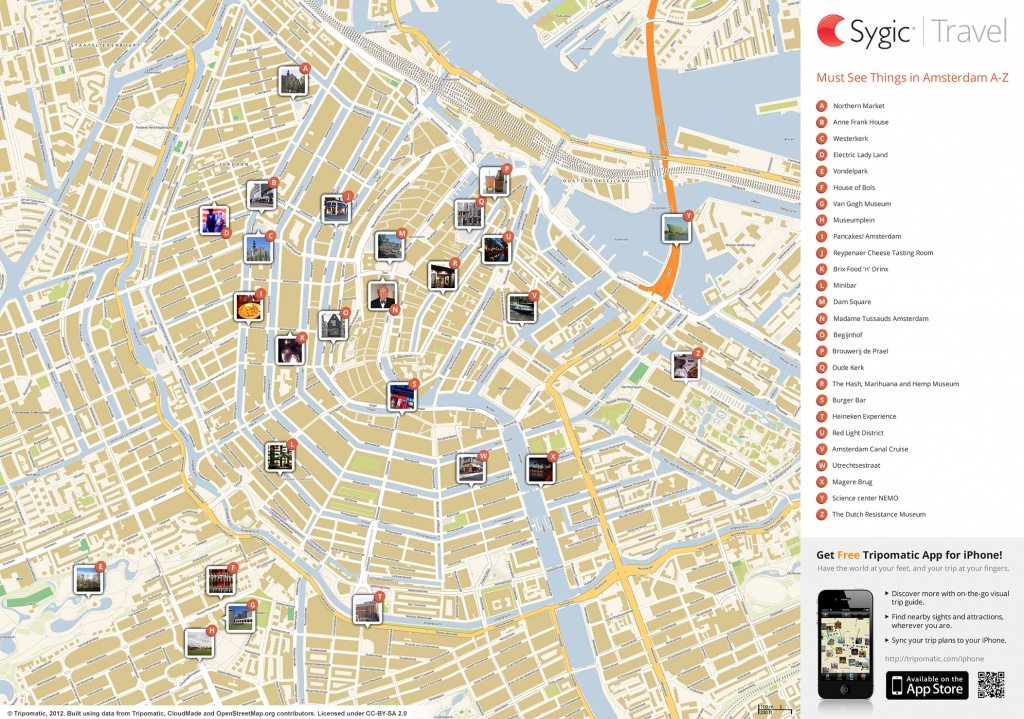 Amsterdam Printable Tourist Map | Sygic Travel - Printable Travel Maps