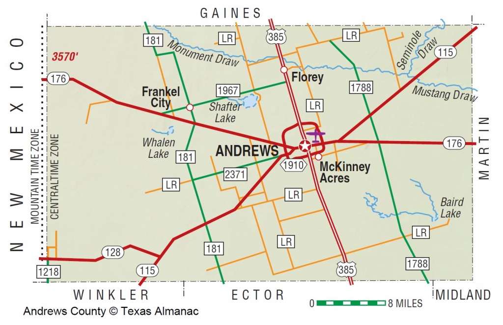 Andrews County | The Handbook Of Texas Online| Texas State - Howard County Texas Section Map