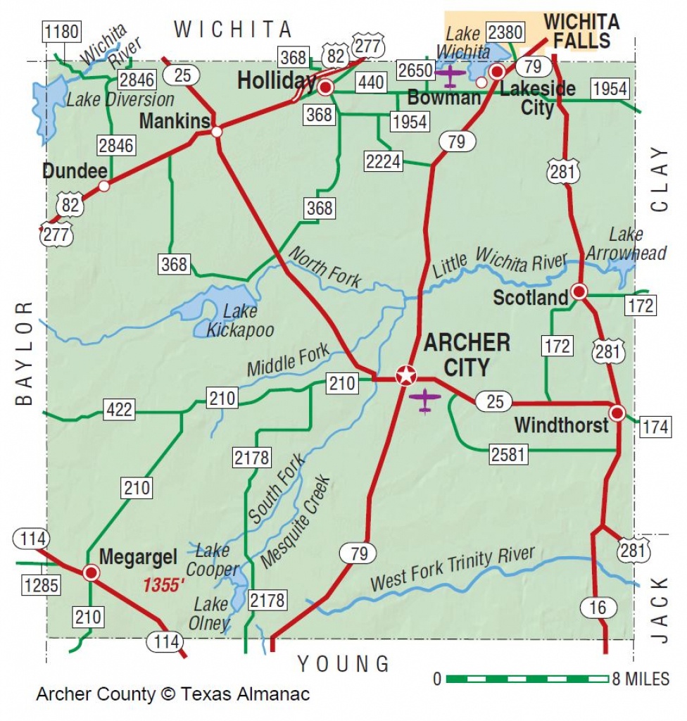 Archer County | The Handbook Of Texas Online| Texas State Historical - Luckenbach Texas Map