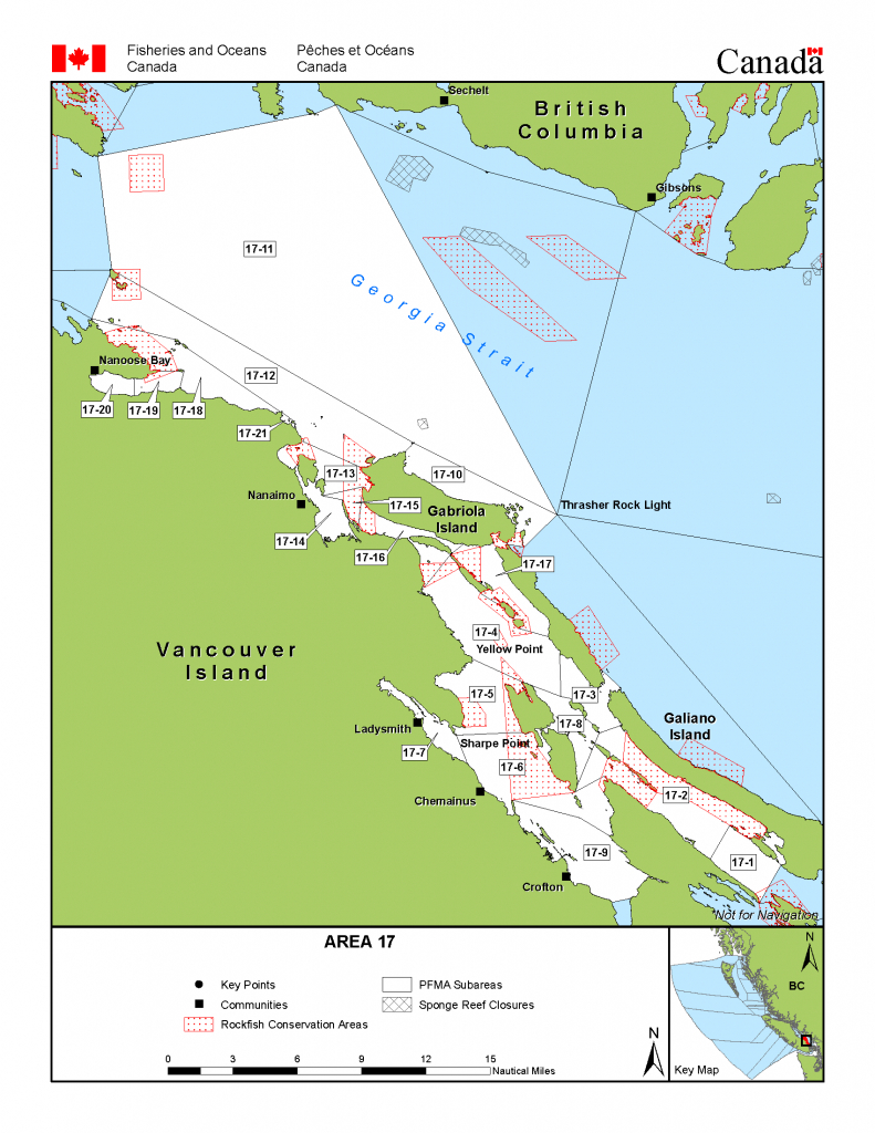 Area 17 (Nanaimo) - Bc Tidal Waters Sport Fishing Guide - California Fishing Regulations Map