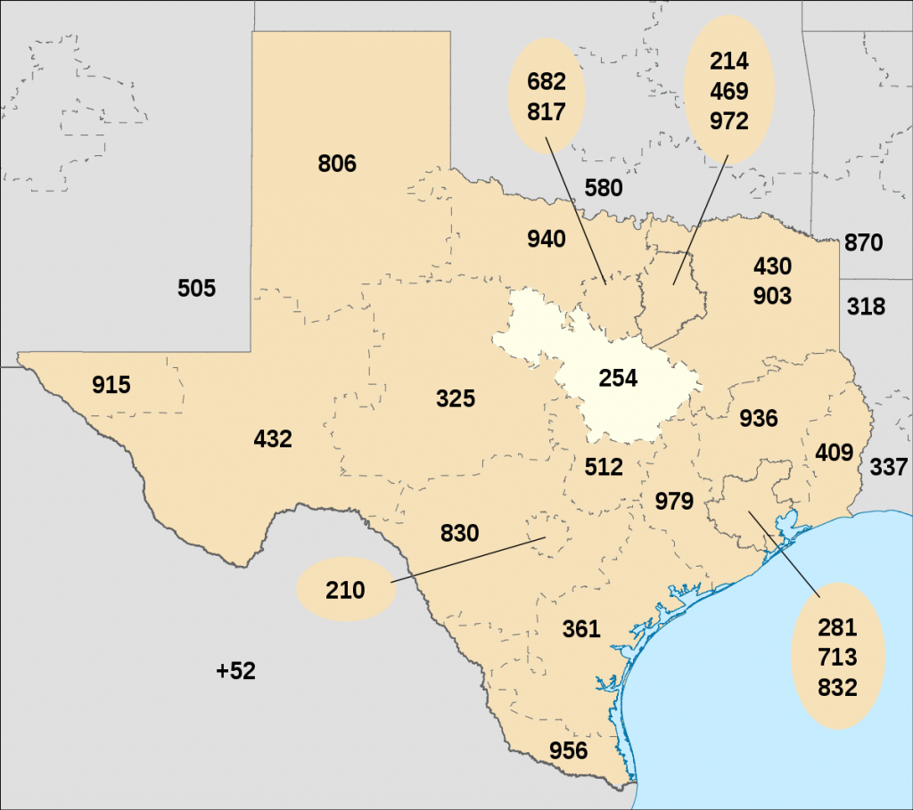 Area Code 254 - Wikipedia - Fort Hood Texas Map