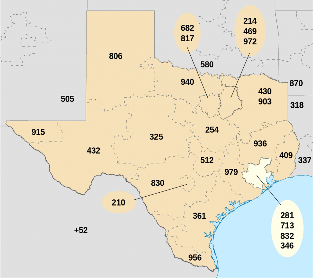 Area Codes 713, 281, 346, And 832 - Wikipedia - Map Of Richmond Texas Area