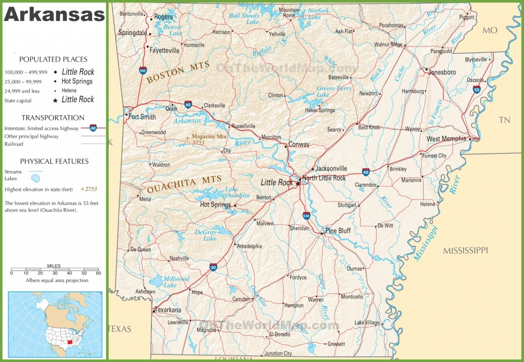 Arkansas Highway Map - Printable Map Of Arkansas