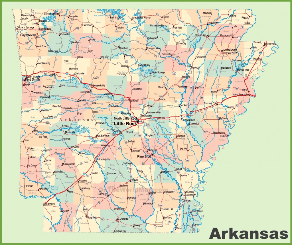 Arkansas Road Map - Arkansas Road Map Printable