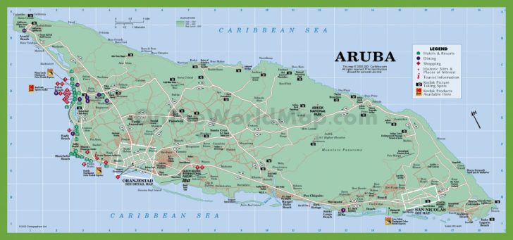 Printable Map Of Aruba
