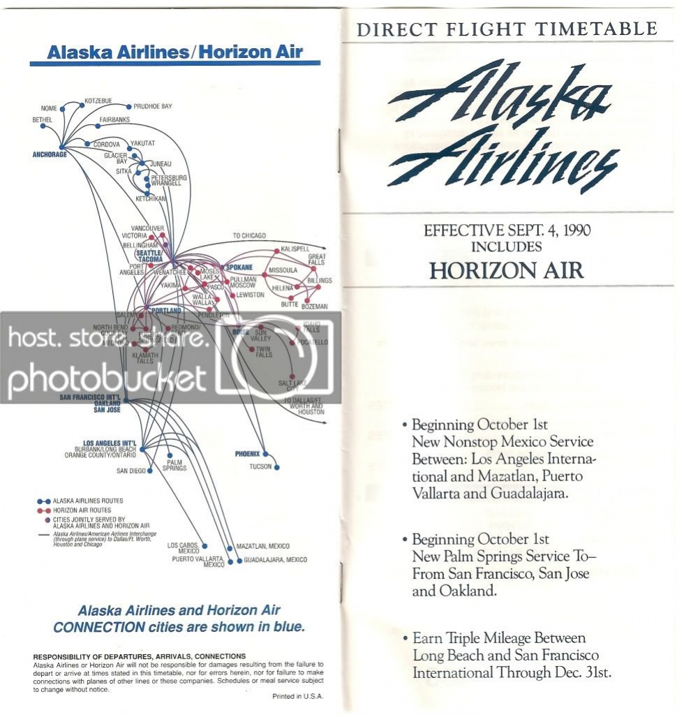 As Route Map 1990 - Flyertalk Forums - Alaska Airlines Printable Route Map