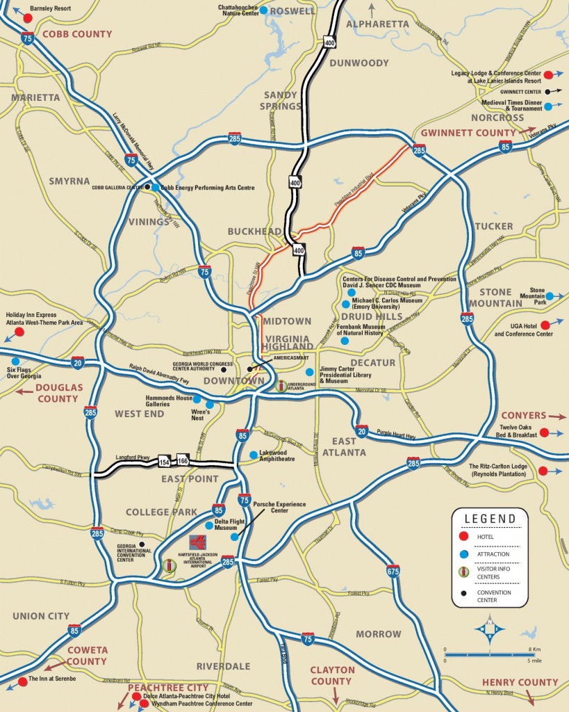 Map Of Atlanta Ga And Surrounding Cities 