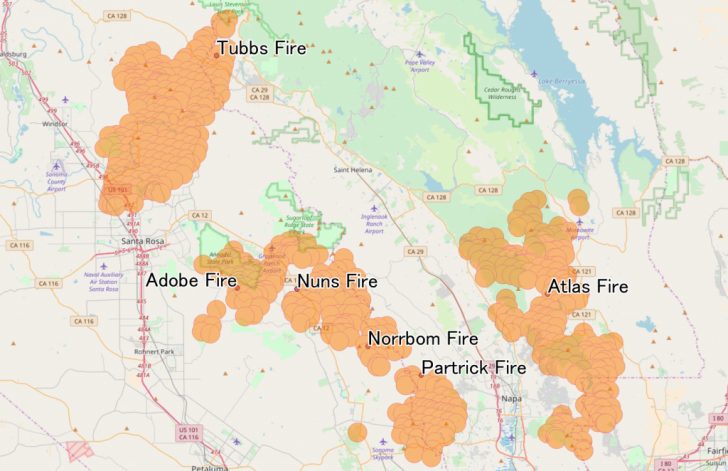 California Mountain Fire Map