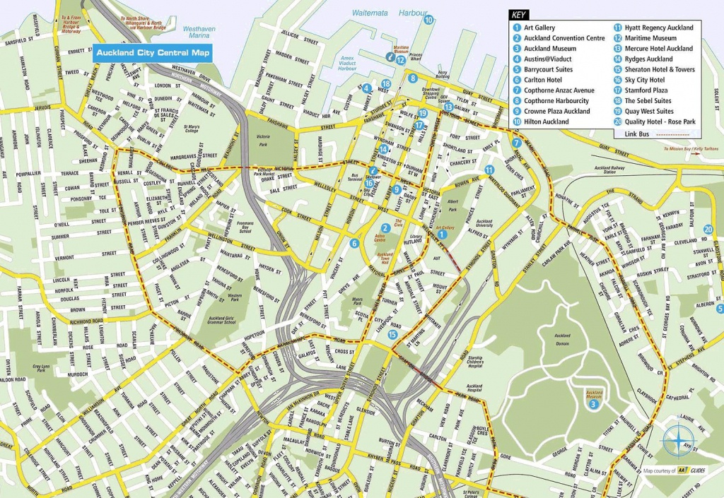 Auckland Map Centre - Map Of Auckland City Centre (New Zealand) - Printable Map Of Auckland