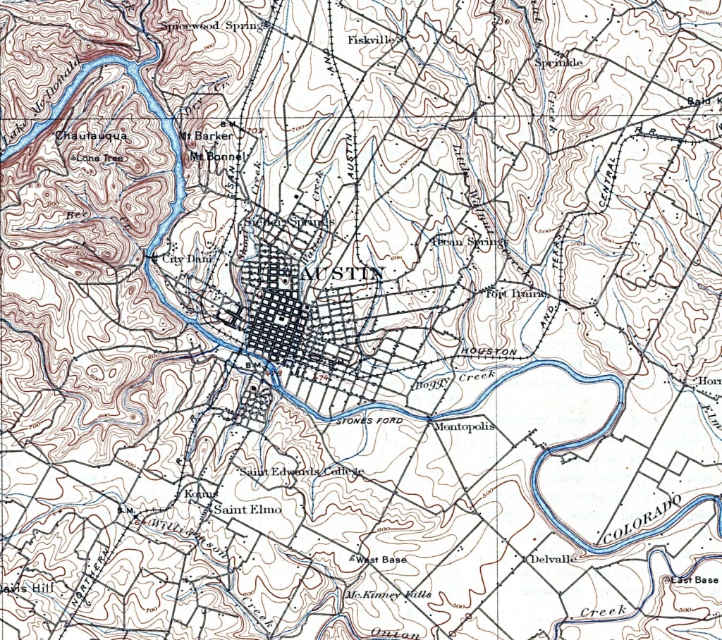 Austin, Texas Topographic Maps - Perry-Castañeda Map Collection - Ut - Austin Texas Elevation Map