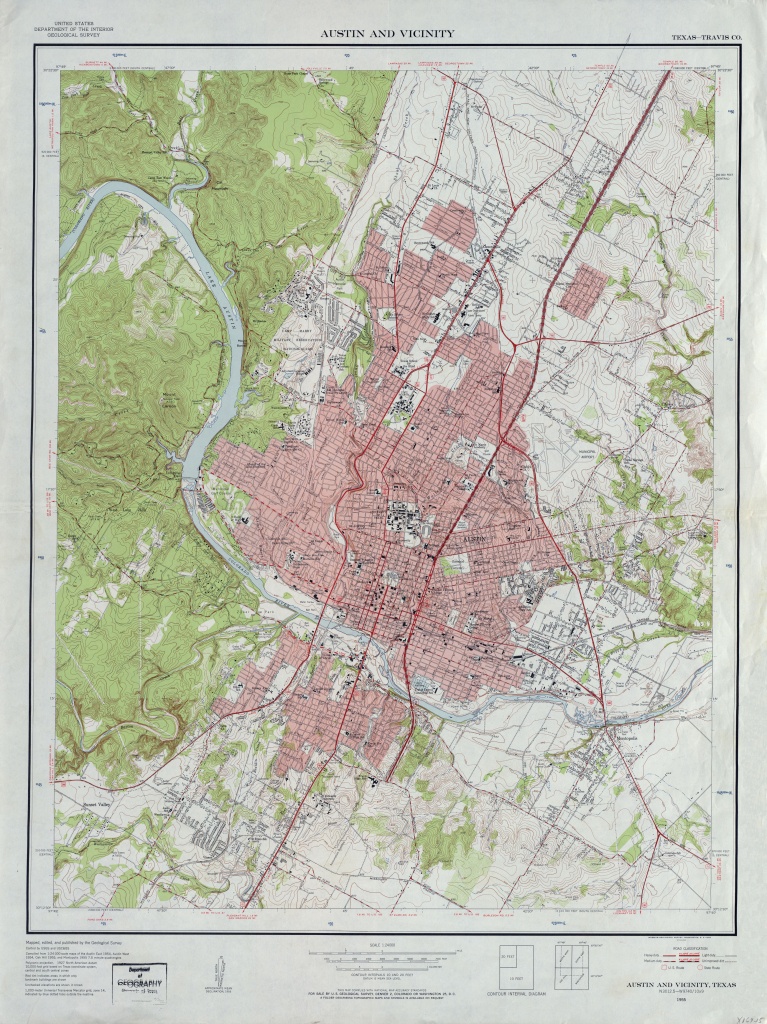 Austin, Texas Topographic Maps - Perry-Castañeda Map Collection - Ut - Austin Texas Elevation Map